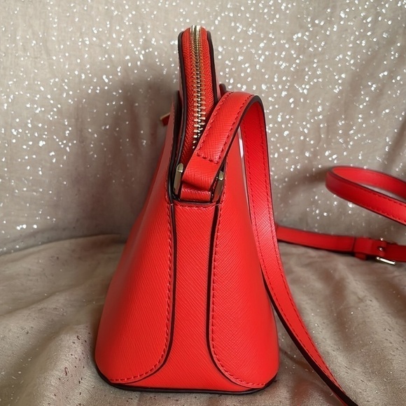 Brand New Kate Spade Genuine Saffiano Leather Zippered Dome Crossbody Purse - Picture 8 of 16